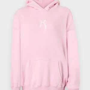 Hollister Pink Hoodie with Embroidered Bow